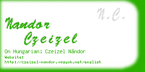 nandor czeizel business card